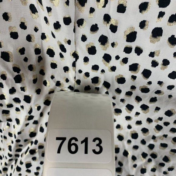 Talbots Shirt‎ Womens 8 Leopard Metallic Long Sleeve Non-Iron Button Up 7613 - Picture 7 of 7